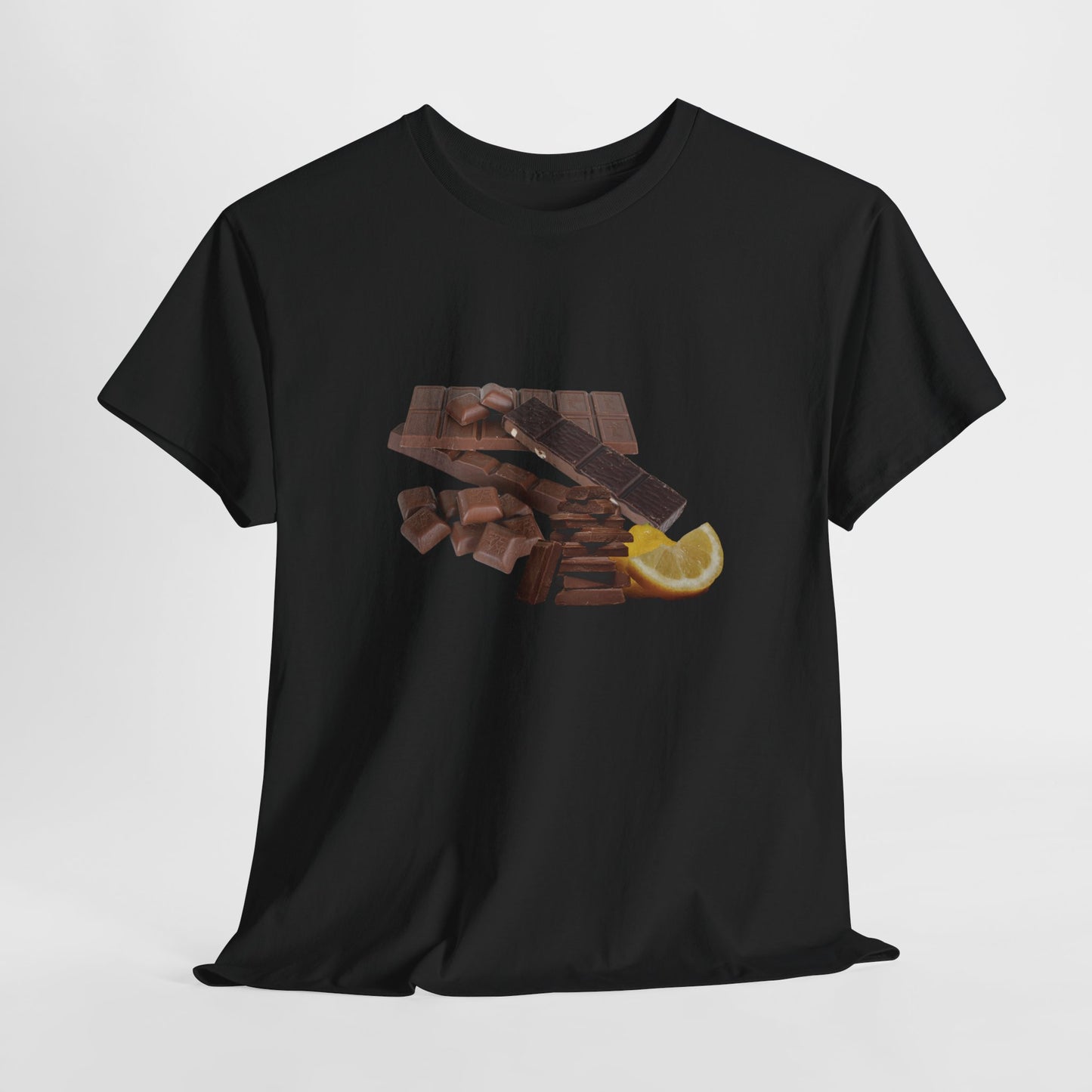 Chocolate Lemon Unisex Heavy Cotton Tee Sweet Treat, Casual Wear, Foodie Gift, Summer Style, Graphic Shirt
