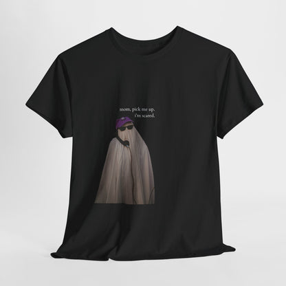 Funny Unisex Heavy Cotton Tee, Halloween Costume Shirt, Spooky Vibes, Gift for Moms, Casual Wear, Humor Tee, Ghost Design