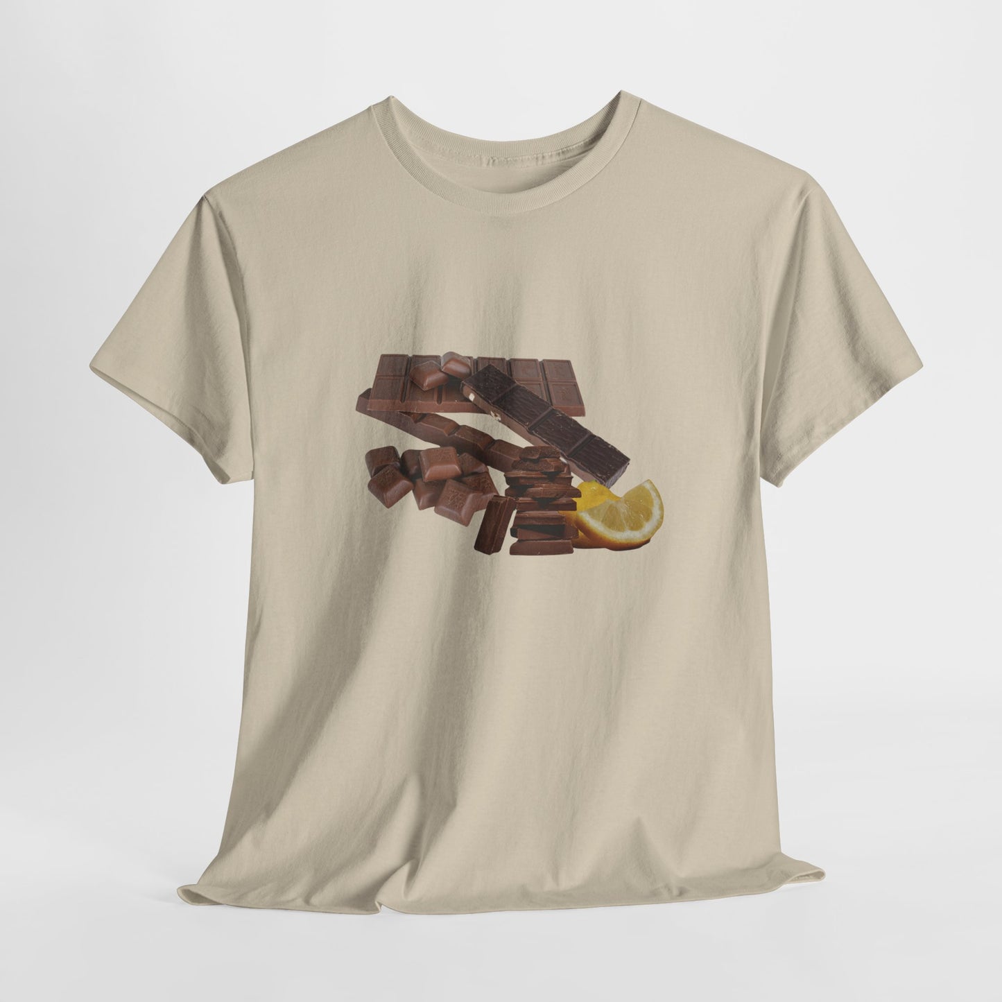Chocolate Lemon Unisex Heavy Cotton Tee Sweet Treat, Casual Wear, Foodie Gift, Summer Style, Graphic Shirt
