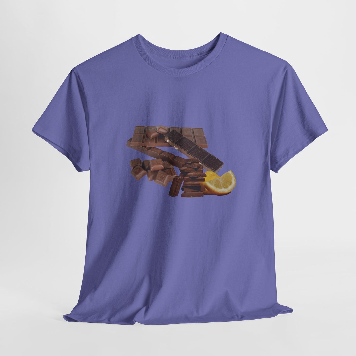 Chocolate Lemon Unisex Heavy Cotton Tee Sweet Treat, Casual Wear, Foodie Gift, Summer Style, Graphic Shirt