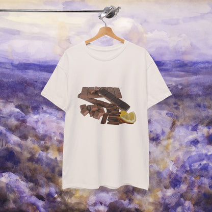 Chocolate Lemon Unisex Heavy Cotton Tee Sweet Treat, Casual Wear, Foodie Gift, Summer Style, Graphic Shirt