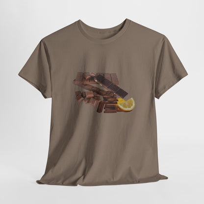 Chocolate Lemon Unisex Heavy Cotton Tee Sweet Treat, Casual Wear, Foodie Gift, Summer Style, Graphic Shirt