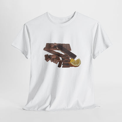 Chocolate Lemon Unisex Heavy Cotton Tee Sweet Treat, Casual Wear, Foodie Gift, Summer Style, Graphic Shirt